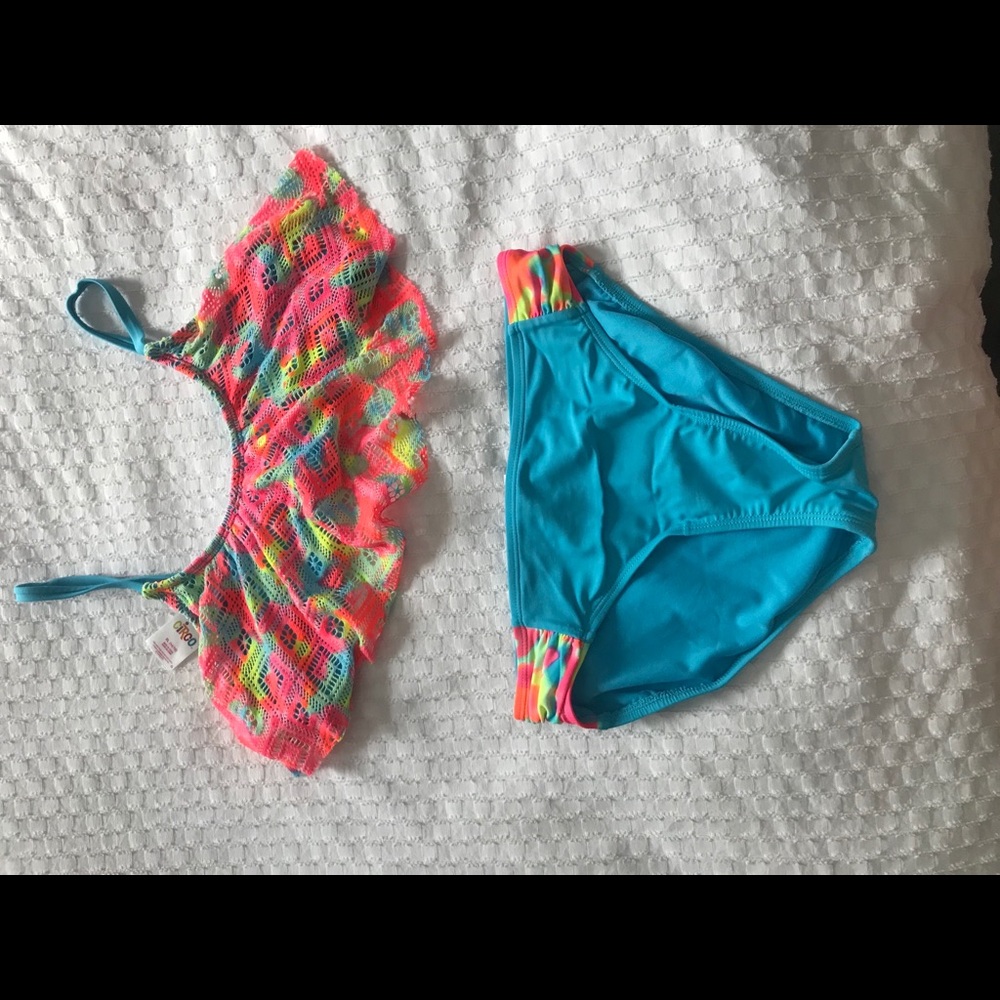 Girls rainbow swimsuit bikini